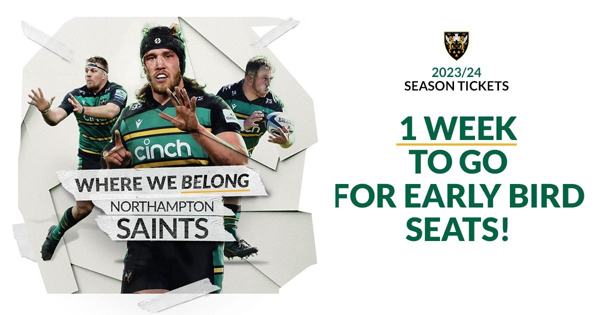 News  Northampton Saints 2023/24 Season Tickets now on sale!