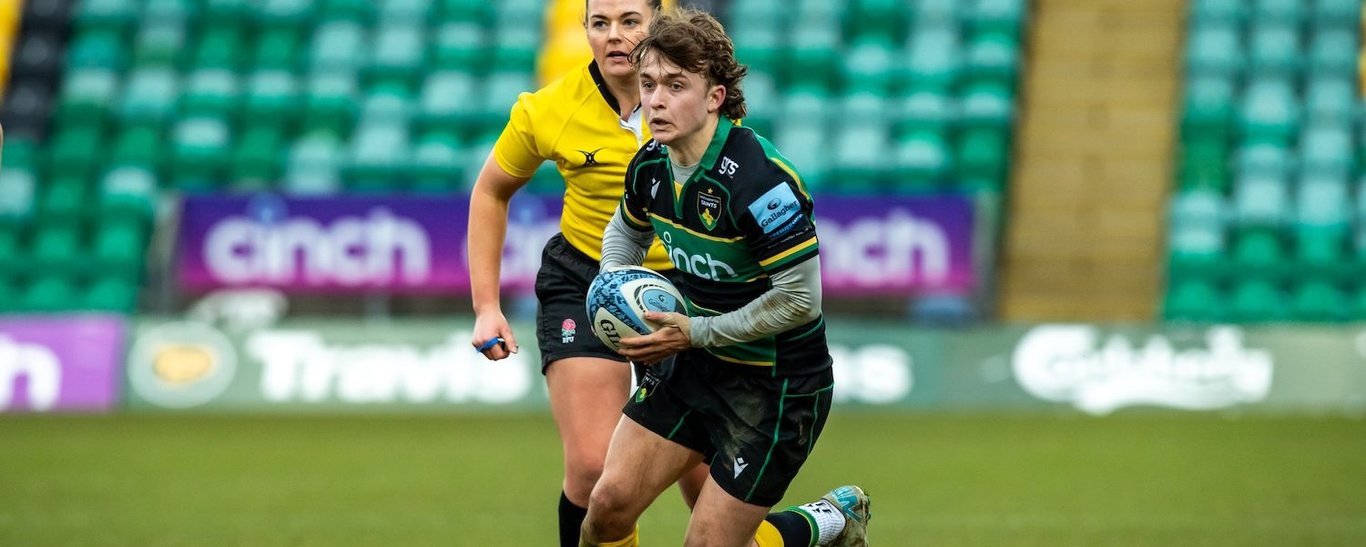 Northampton U18 Academy in action against Leicester Tigers.