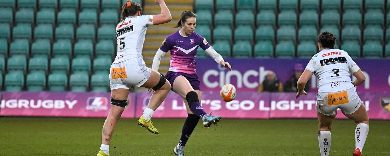 Emily Scarratt of Loughborough Lightning against Exeter Chiefs.