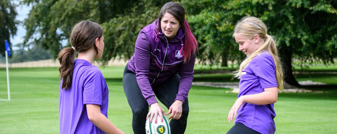 Loughborough Lightning players coach at Stowe School