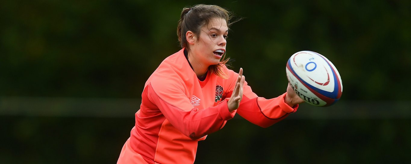 Loughborough Lightning's Helena Rowland features for Red Roses.