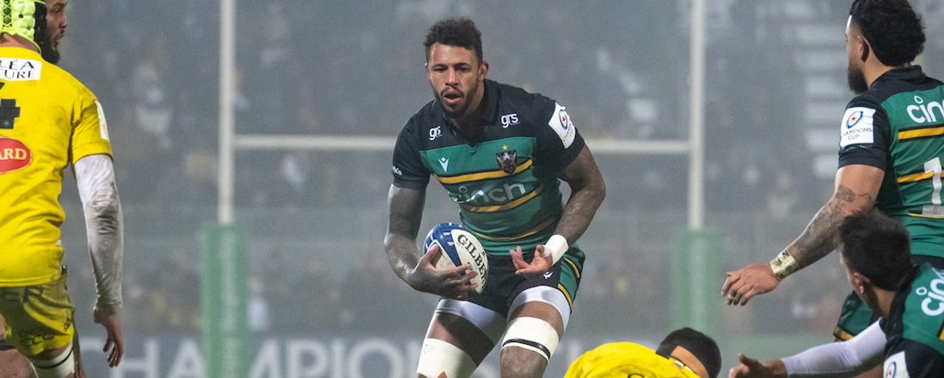 Courtney Lawes in action for Northampton Saints