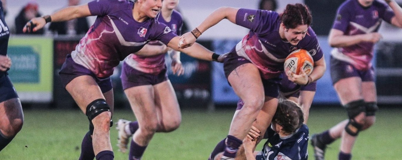 Loughborough Lightning in action against Sale Sharks.