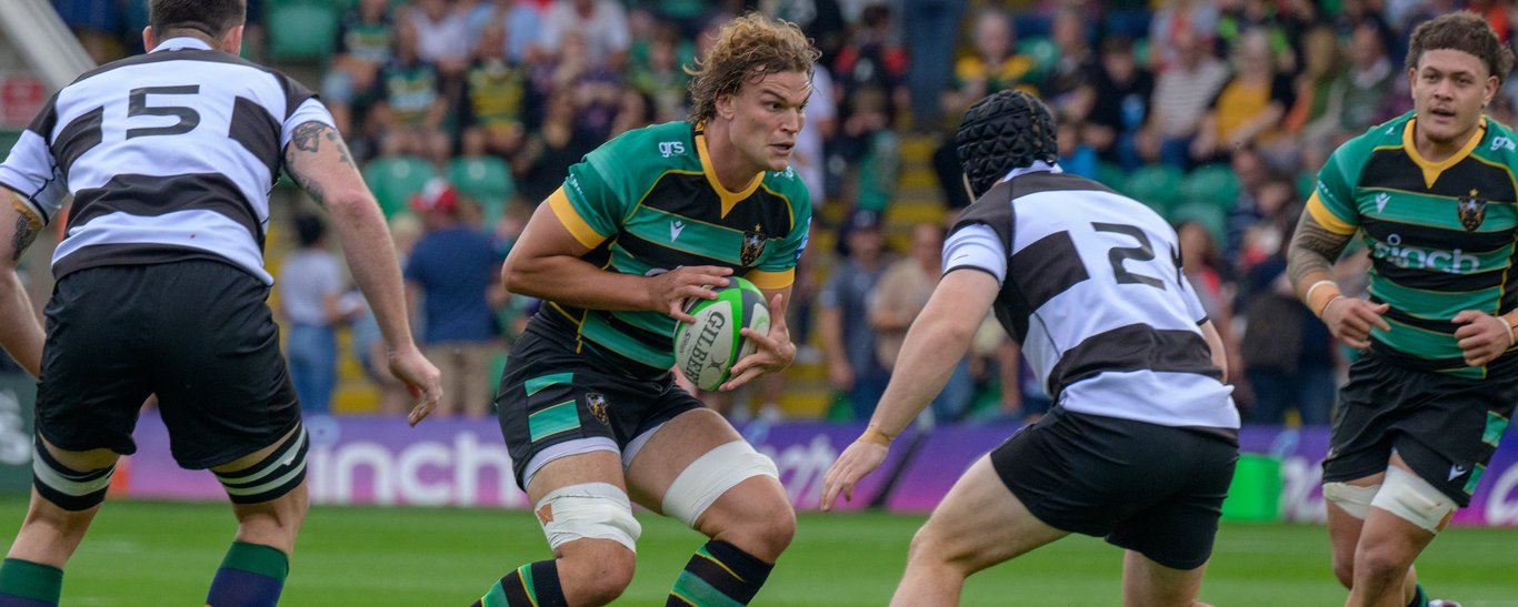 Theo Vukasinovic plays for Northampton Saints