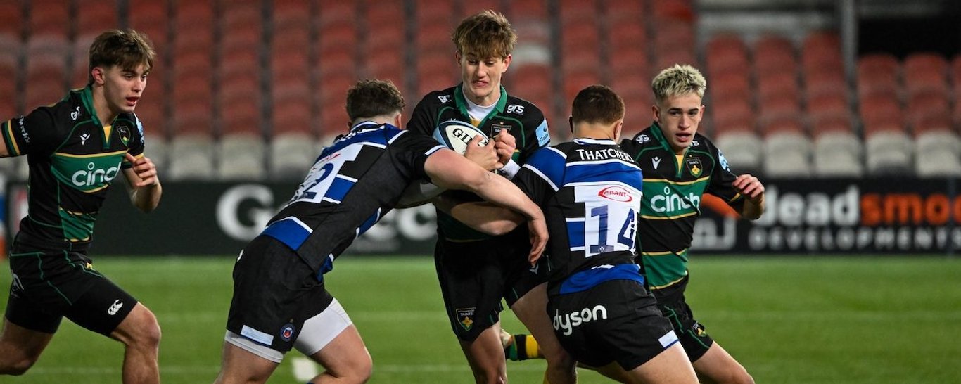 Action from Northampton Saints U18 against Bath.