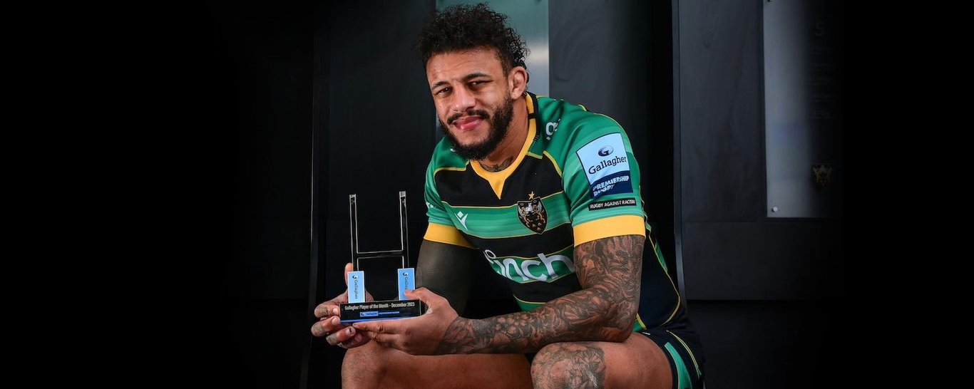 Courtney Lawes of Northampton Saints has won the Gallagher Player of the Month award