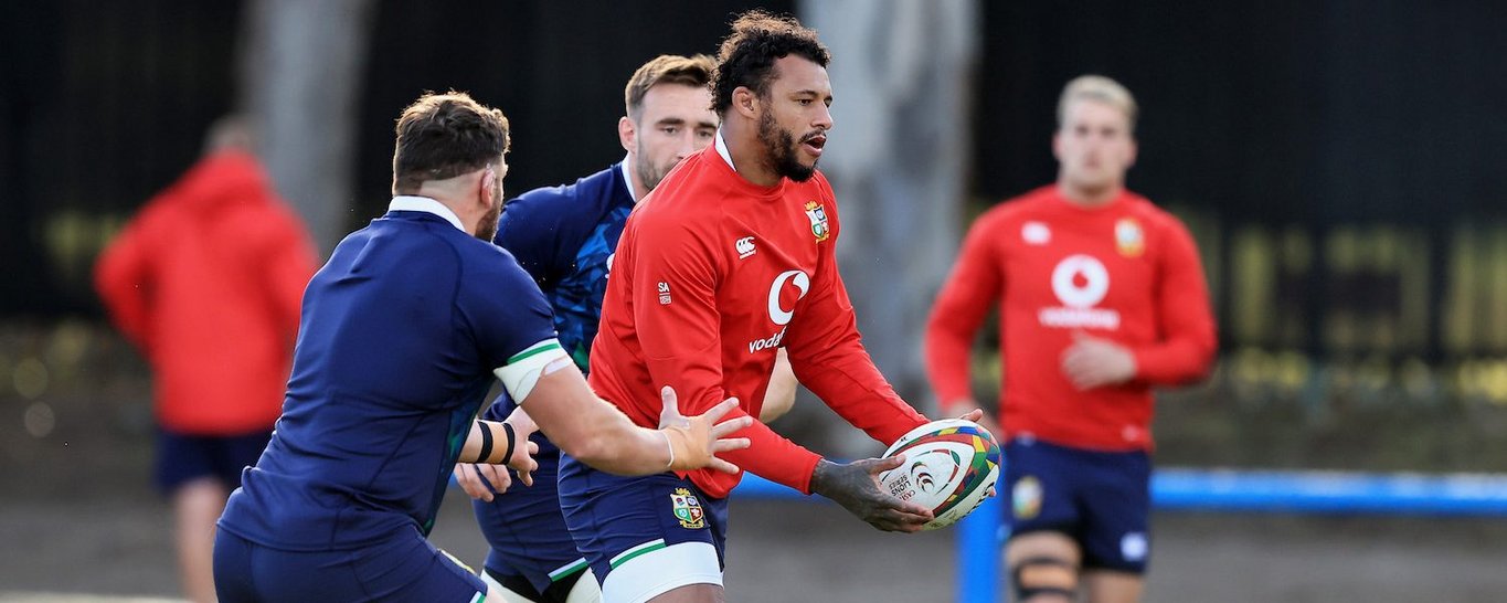 Courtney Lawes trains for the British & Irish Lions