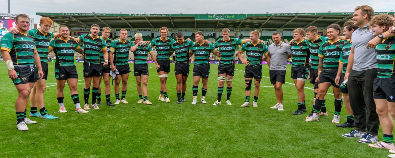 Northampton Saints after their match against Cambridge Rugby