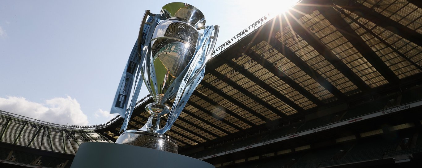 The Gallagher Premiership Rugby trophy