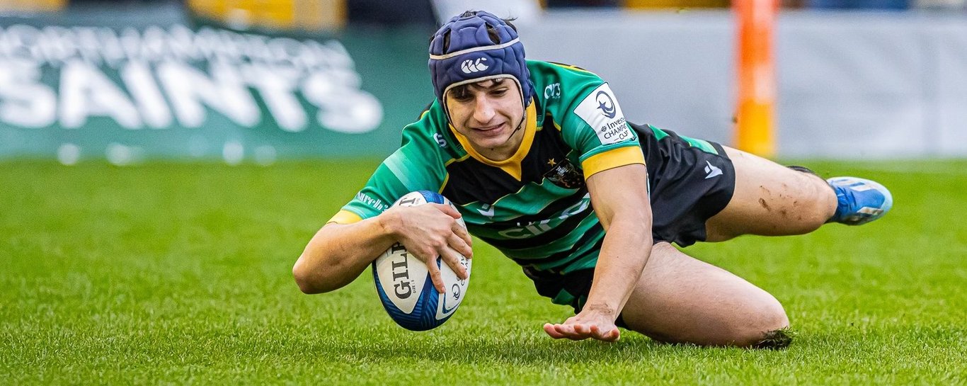 Action from Northampton Saints Under-18s Academy against Newcastle Falcons.