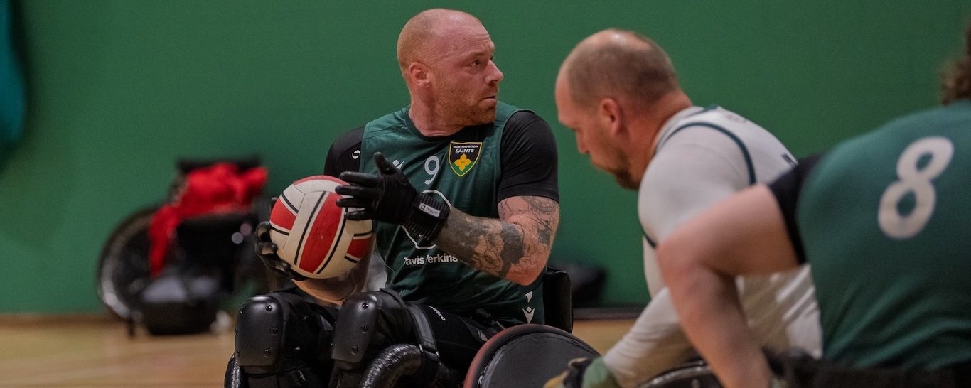 Saints Wheelchair Rugby in action at Aylesbury