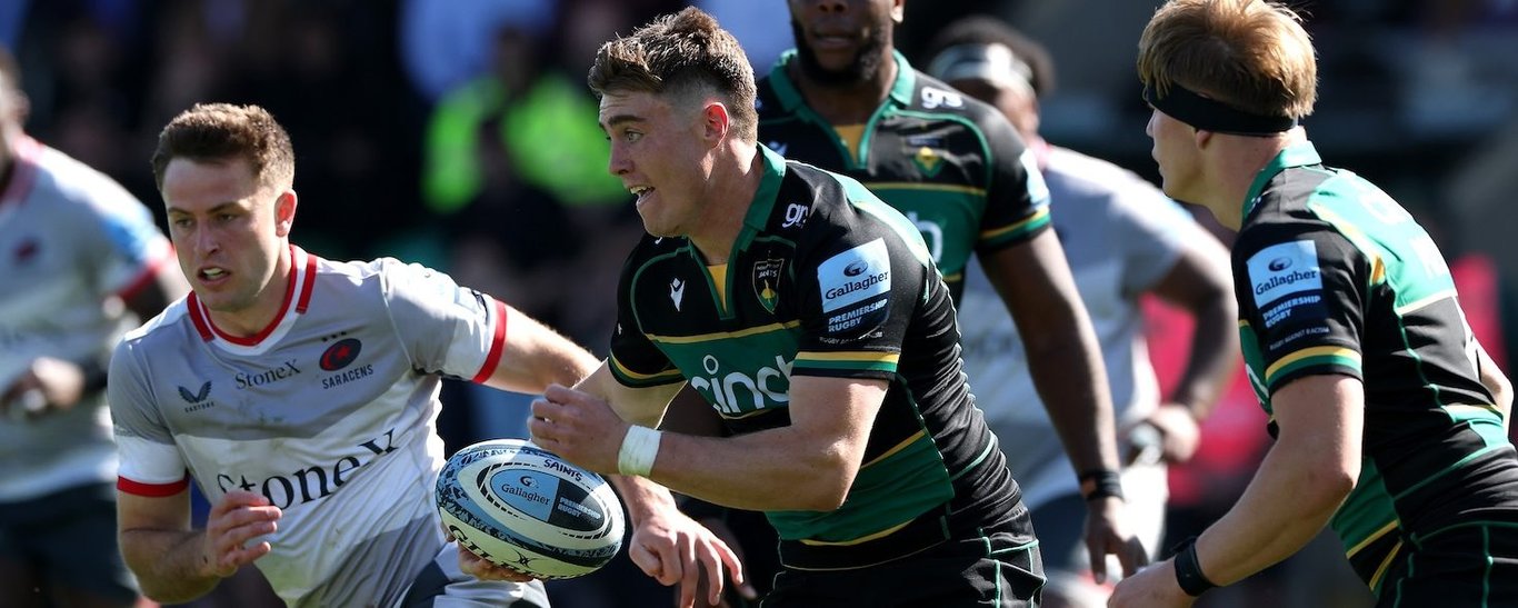 Tommy Freeman of Northampton Saints.