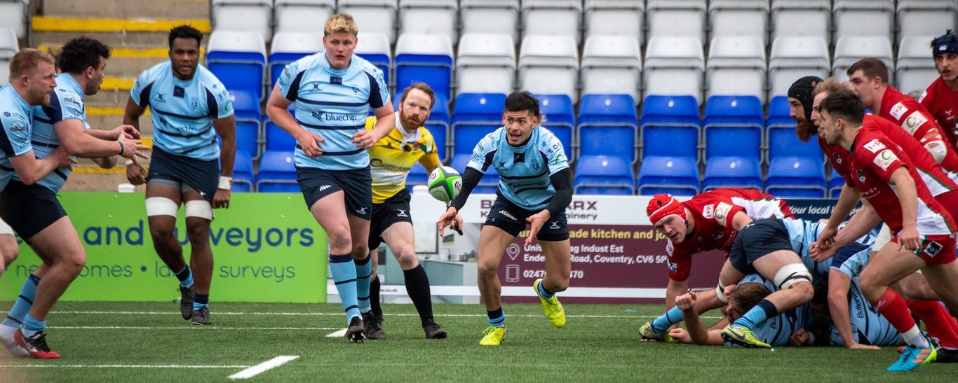 Northampton Saints' Connor Tupai featured for Bedford Blues