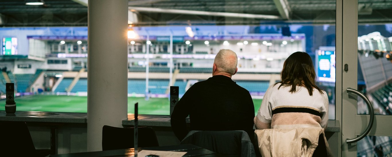 Enjoy a spectacular view of cinch Stadium at Franklin’s Gardens from the Legends Lounge.