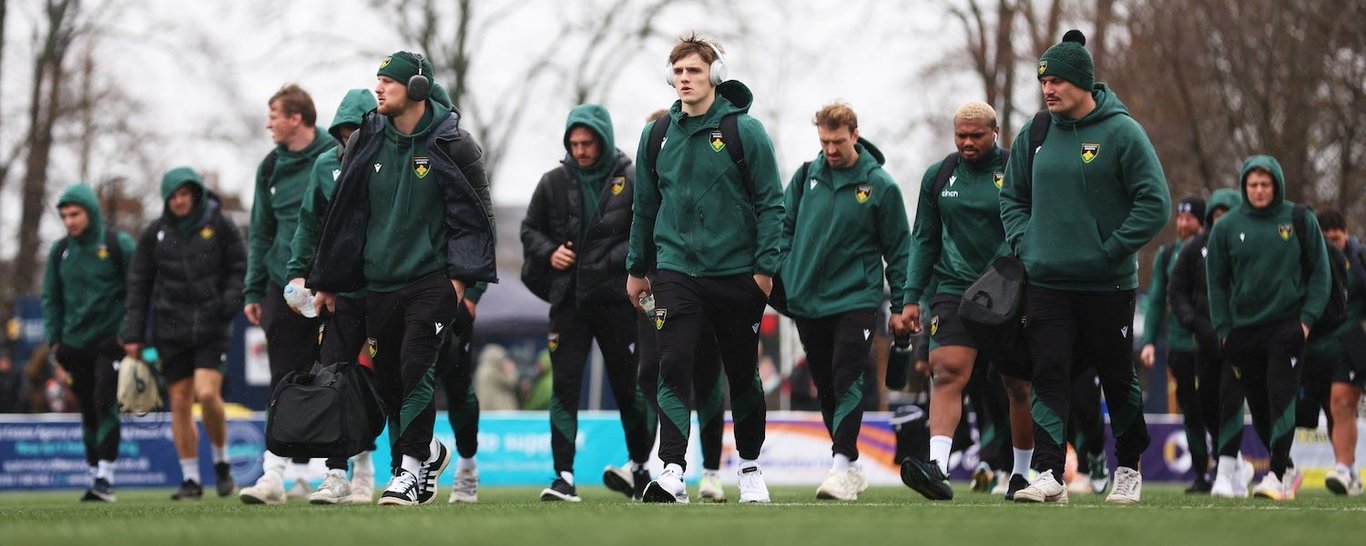 Northampton Saints arrive at Coventry Rugby