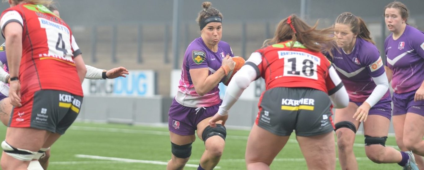 Rachel Malcolm of Loughborough Lightning against Gloucester-Hartpury.