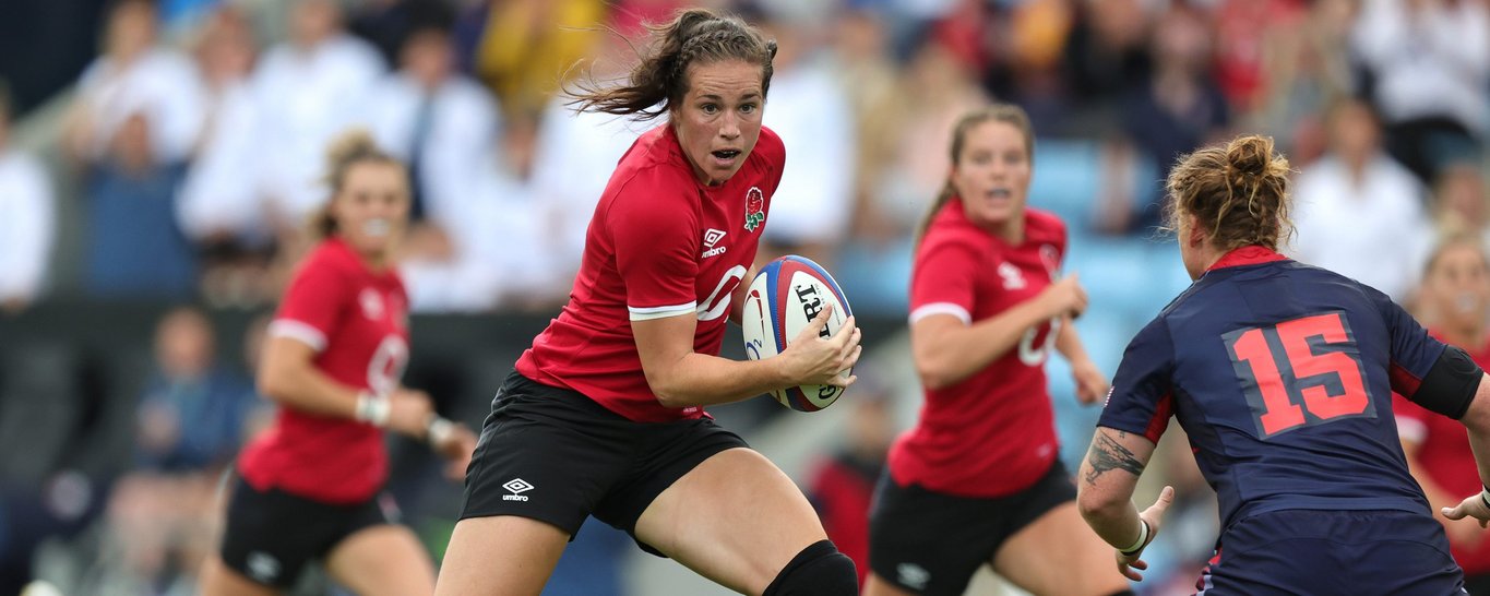 Loughborough Lightning’s Emily Scarratt featuring for the Red Roses