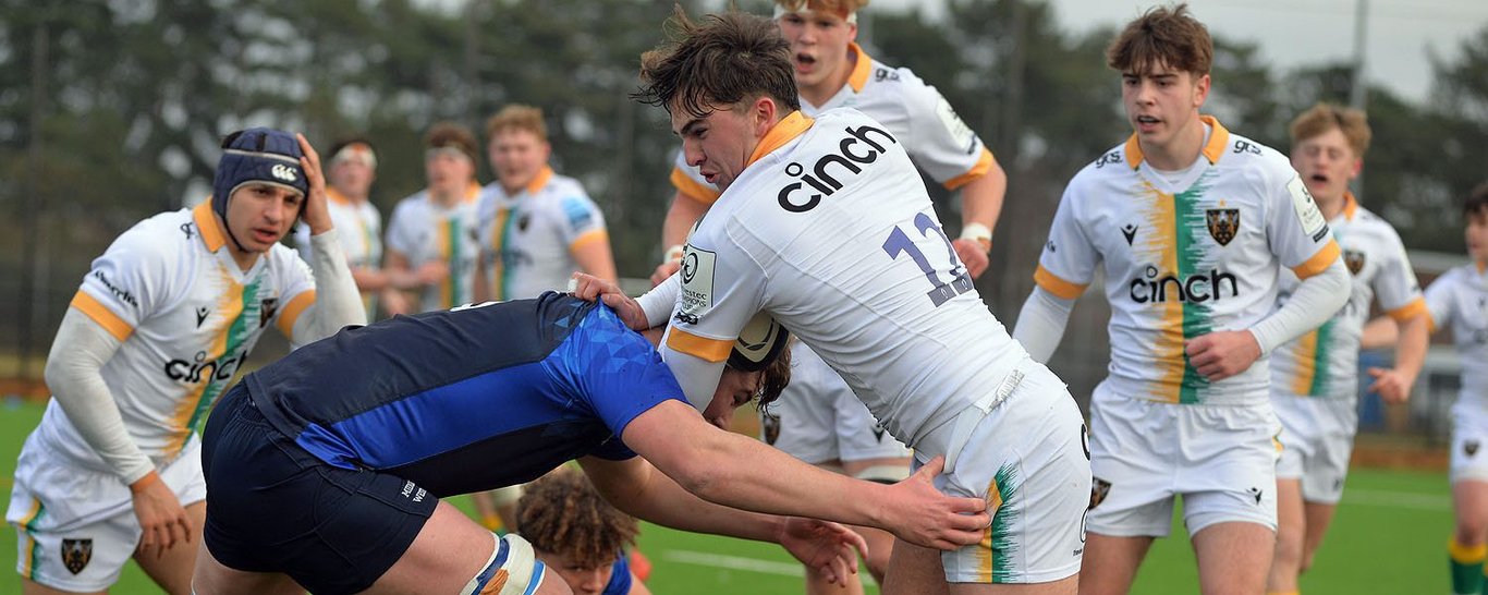 Northampton Saints Under-18s in action against Midlands West Academy