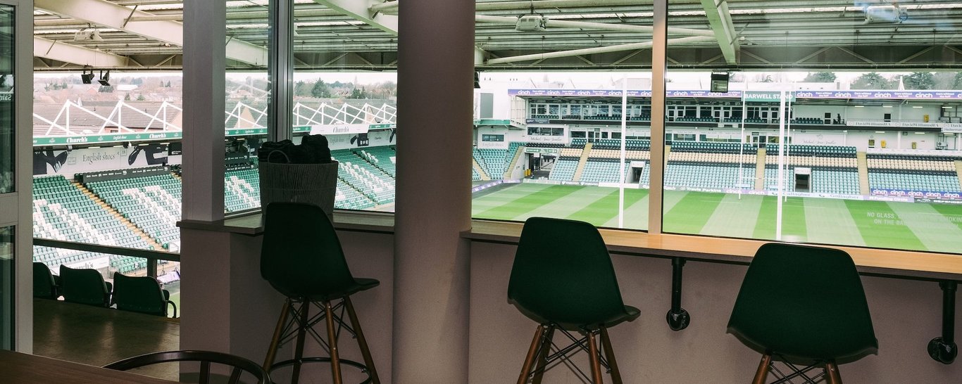 Our Executive Boxes all benefit from outstanding views of the pitch and offer an exclusive space for 10 to 24 guests to soak up the unique cinch Stadium at Franklin’s Gardens atmosphere.