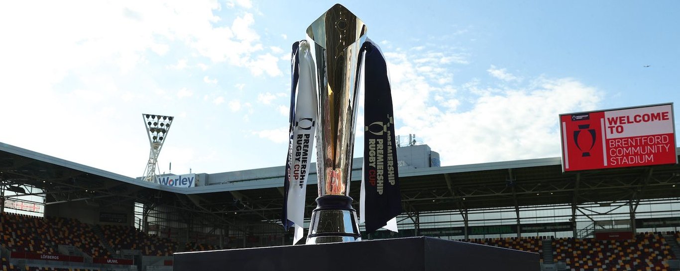 The Premiership Rugby Cup trophy