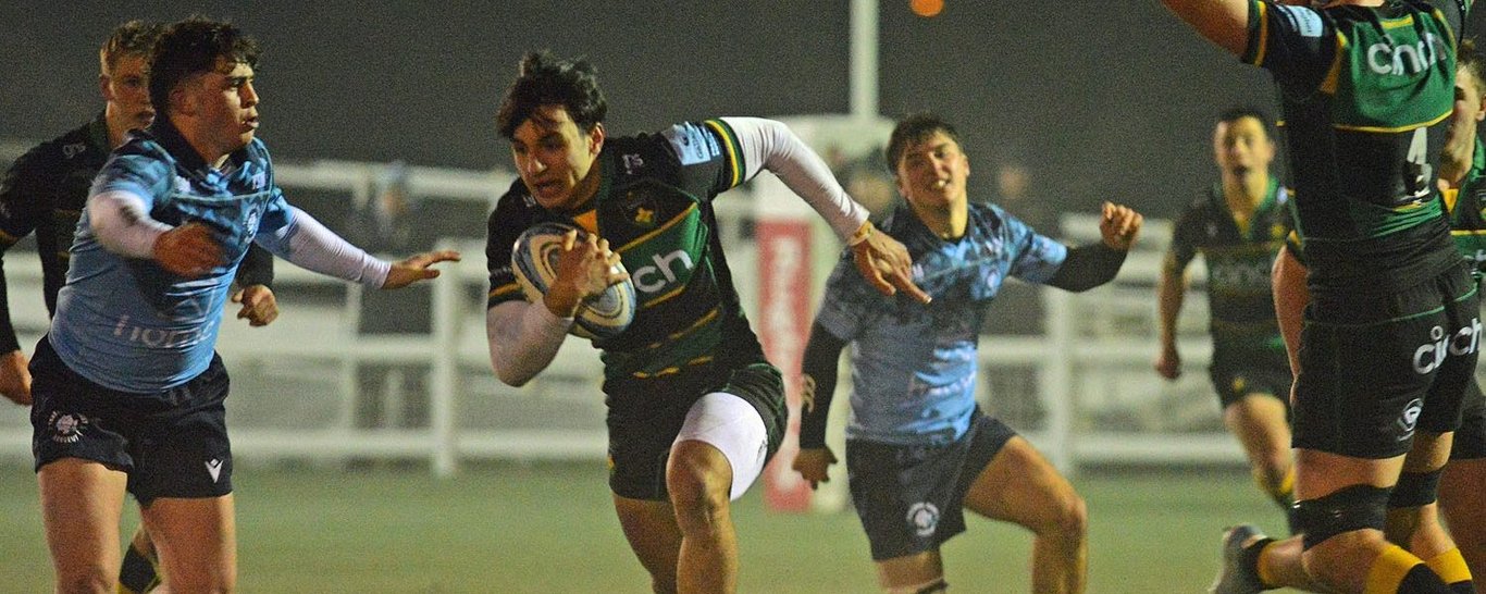 Northampton Saints Academy in action against Yorkshire Academy.