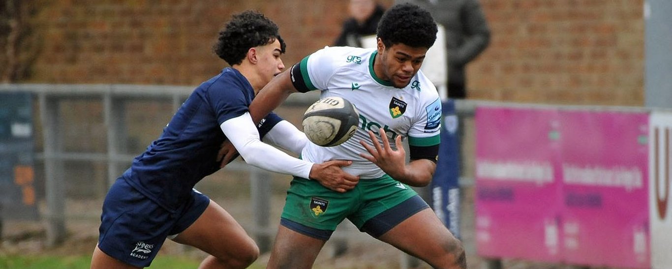 Northampton Saints Under-18s in action against Sale Sharks.