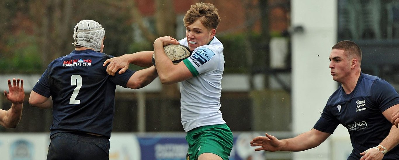 Northampton Saints Under-18s in action against Sale Sharks.