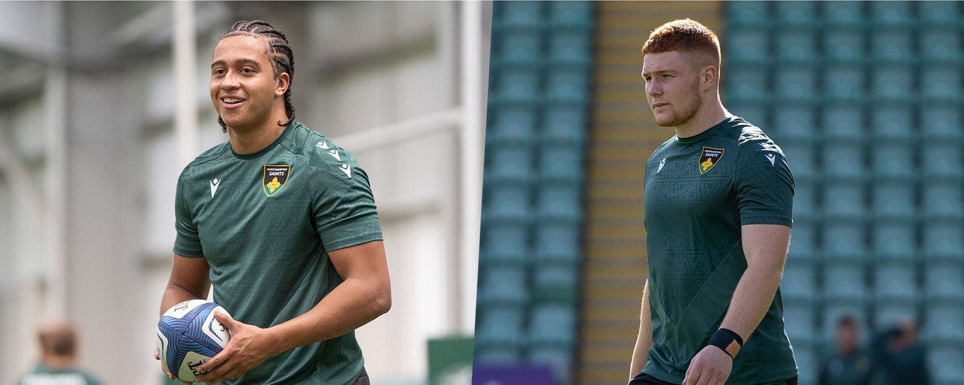 Henry Nanka-Bruce and Kieran Perkins join Northampton Saints Senior Academy.