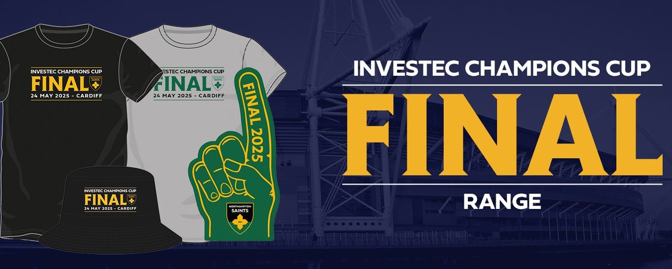 Saints merchandise for the Investec Champions Cup Final is now available