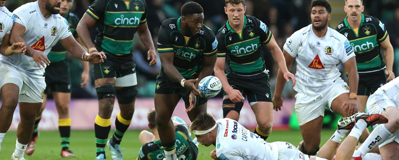 Northampton Saints’ Emmanuel Iyogun during the 2024/25 season.