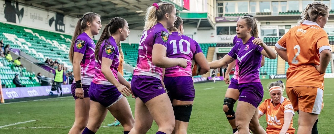 Loughborough Lightning celebrate a try