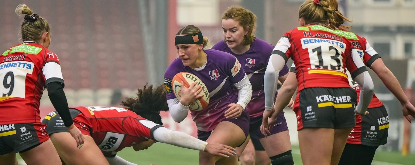 Krissy Scurfield of Loughborough Lightning against Gloucester-Hartpury.