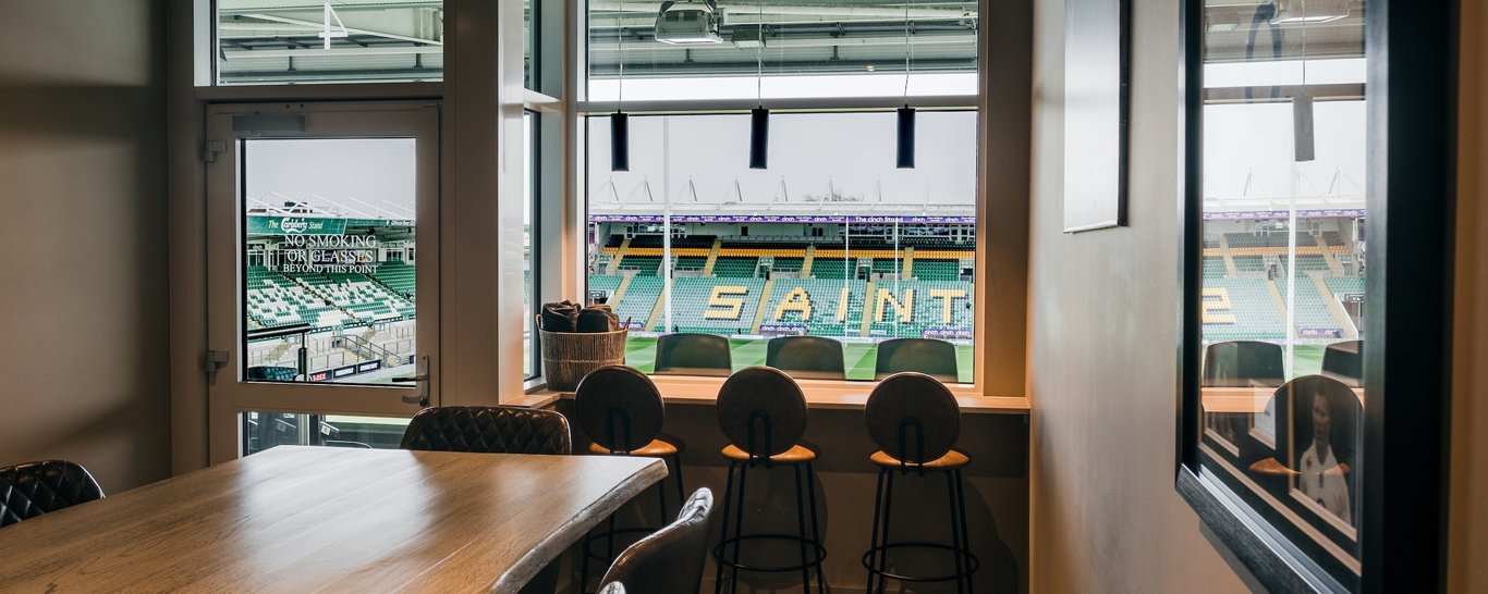Our Executive Boxes all benefit from outstanding views of the pitch and offer an exclusive space for 10 to 24 guests to soak up the unique cinch Stadium at Franklin’s Gardens atmosphere.