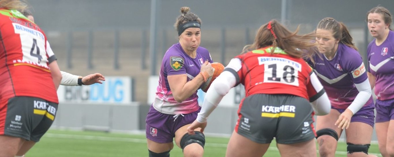 Rachel Malcolm of Loughborough Lightning against Gloucester-Hartpury.