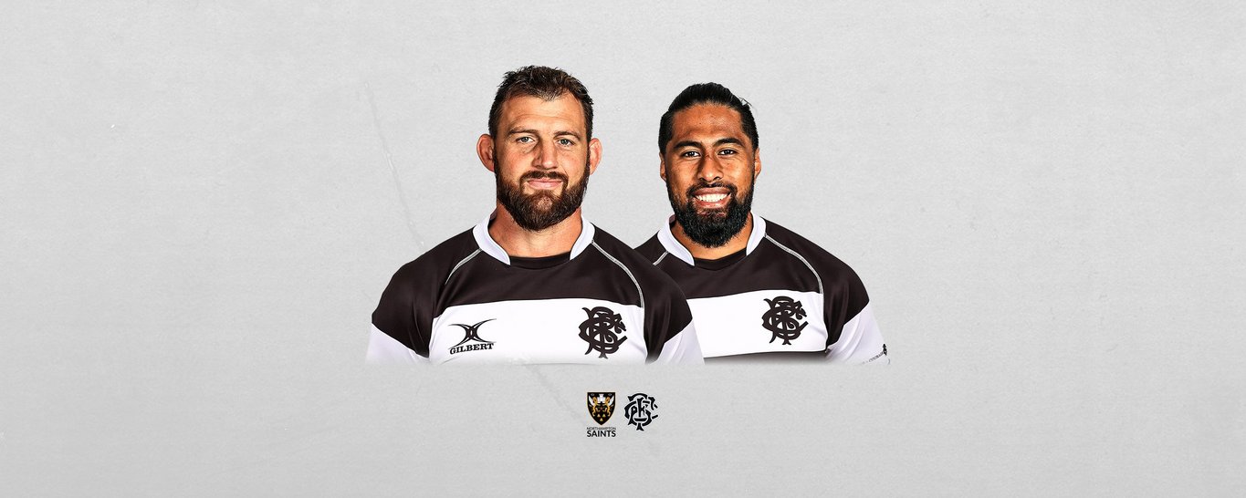 Northampton Saints duo Tom Wood and Ahsee Tuala will represent the Barbarians this weekend in their clash with Spain.