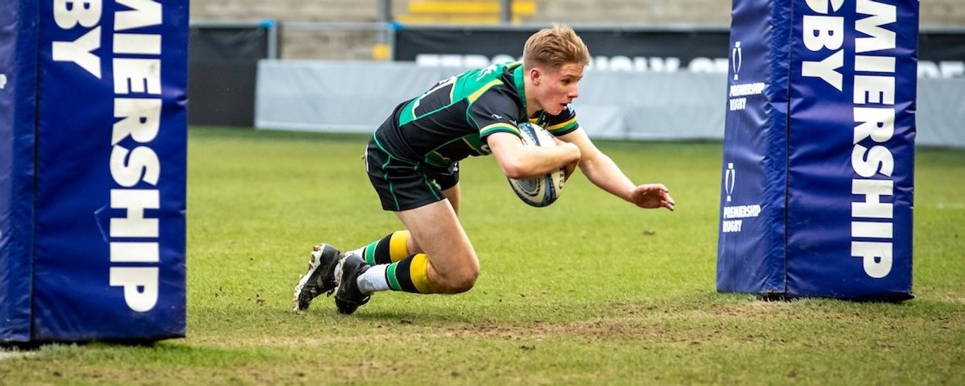 Northampton U18 Academy in action against Leicester Tigers.