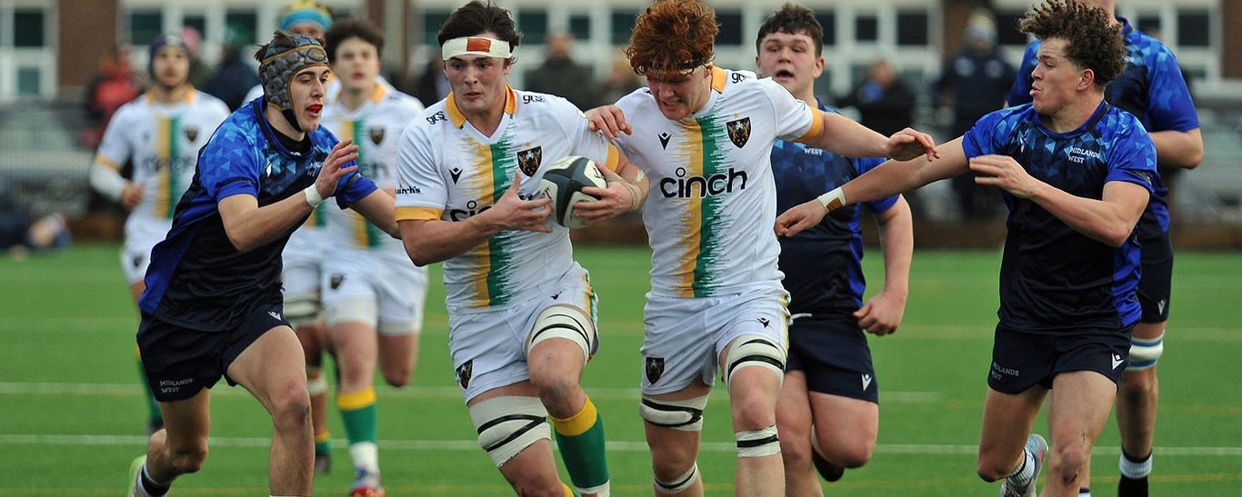 Northampton Saints Under-18s in action against Midlands West Academy