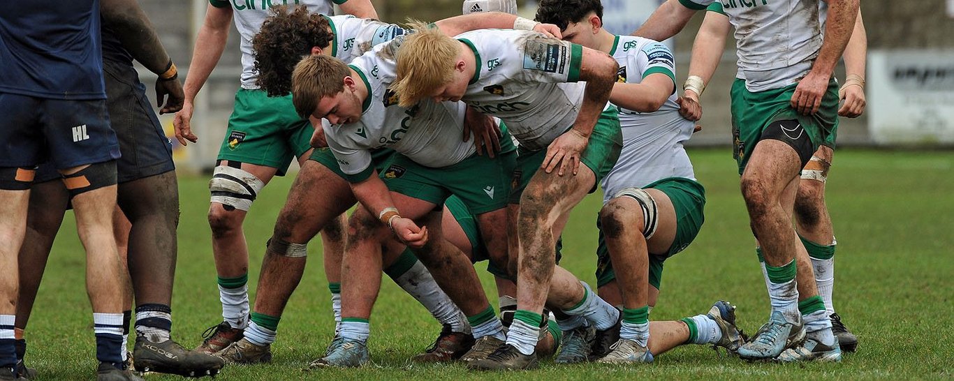 Northampton Saints Under-18s in action against Sale Sharks.