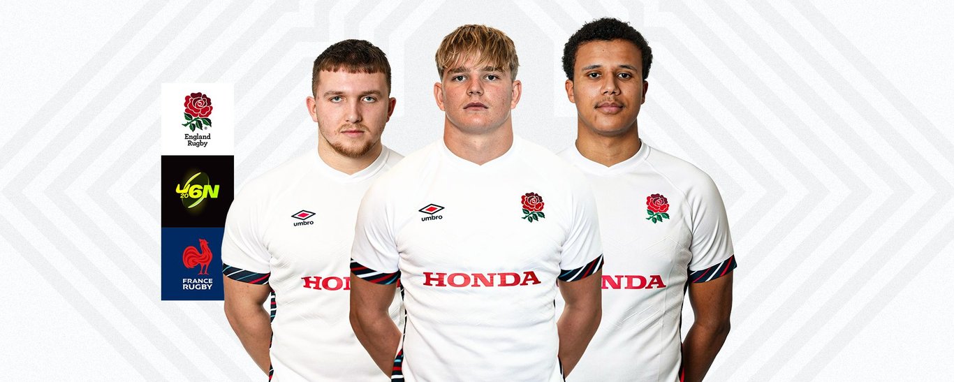 Aiden Ainsworth-Cave, Henry Pollock and Ollie Scola of Northampton Saints and England U20.