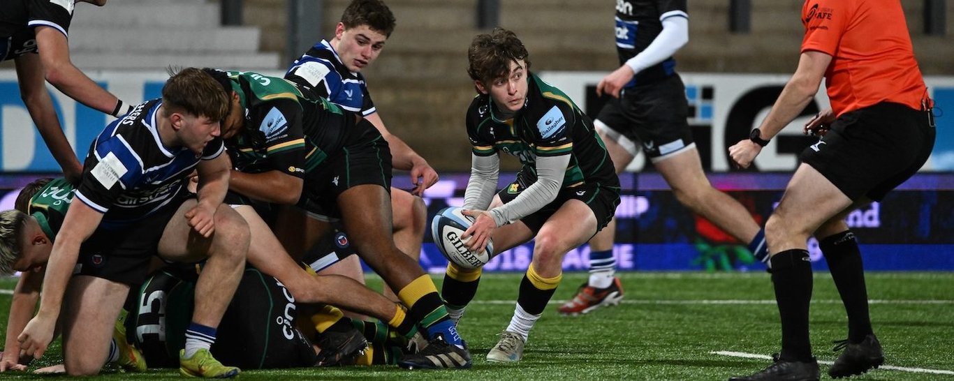 Action from Northampton Saints U18 against Bath.