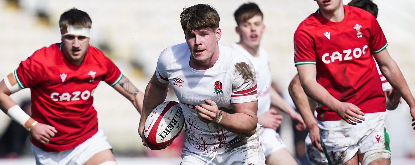 Northampton Saints’ Reuben Logan representing England Under-18s