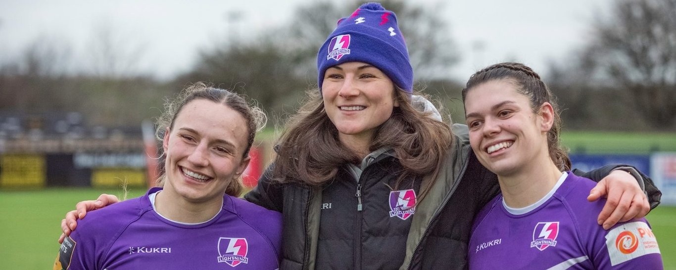 Loughborough Lightning celebrate their victory over Bristol Bears.