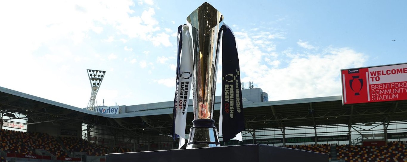 The Premiership Rugby Cup trophy