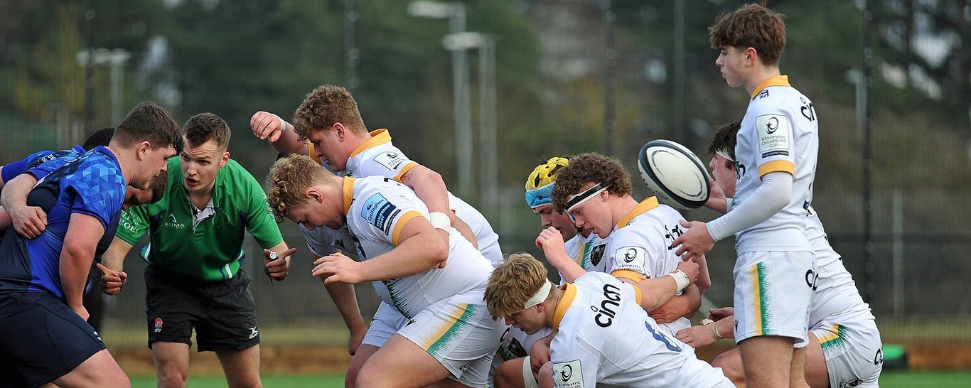 Northampton Saints Under-18s in action against Midlands West Academy