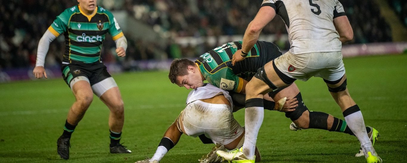 Tom Lockett for Northampton Saints against RC Toulon.