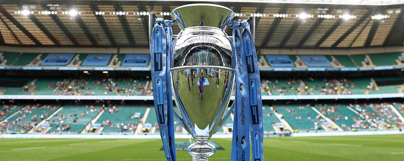 The Gallagher Premiership Rugby trophy