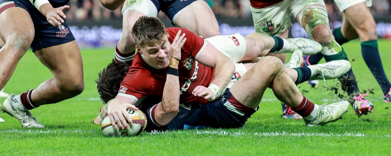 Northampton Saints’ Tommy Freeman features for the British & Irish Lions.