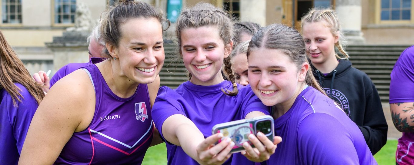 Loughborough Lightning players coach at Stowe School