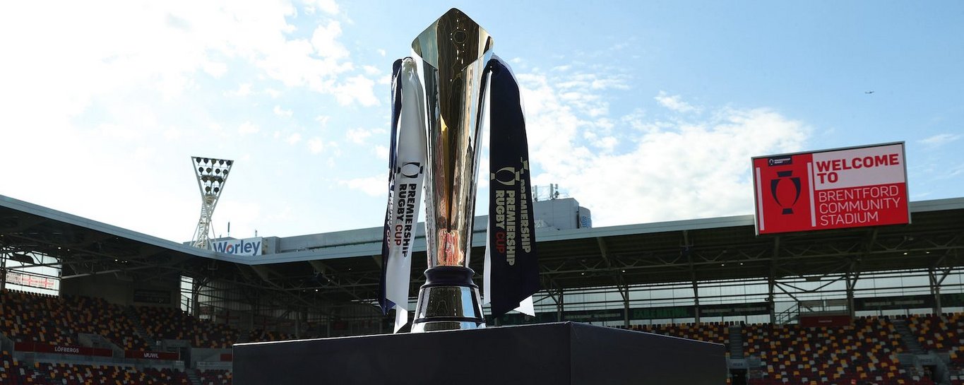 The Premiership Rugby Cup trophy