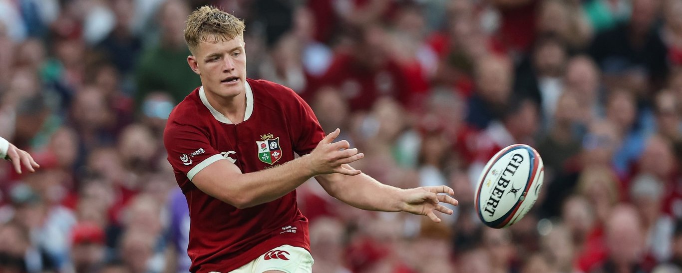 Northampton Saints’ Fin Smith features for the British & Irish Lions